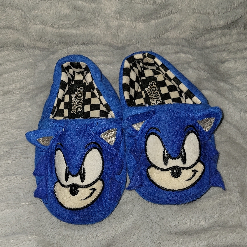 Sonic The Hedgehog Blue Kids Slippers